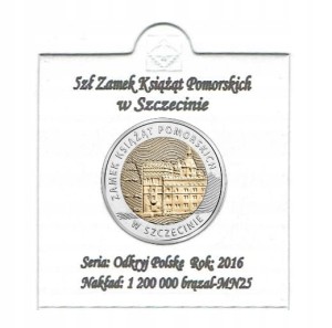 ZAMEK KSIĄŻĄT POMORSKICH 2016 5 ZŁ + HOLDER + OPIS