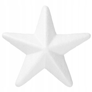 GWIAZDKA STYROPIANOWA 9CM 3D GWIAZDA 5 SZT