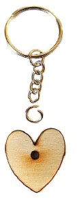 #58A Brelok Serce 20mm Scrapki Decoupage