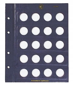 LEUCHTTURM KARTA VISTA NA MONETY 2 EURO