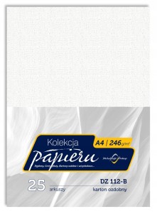 KARTON OZDOBNY WIZYTÓWKOWY JEANS BIAŁY DZ112-B