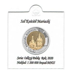 KOŚCIÓŁ MARIACKI 5 ZŁ 2020 + HOLDER + OPIS