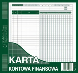 433-2 KARTA KONTOWA FINANSOWA DRUK 2/3 A4 MIPRO