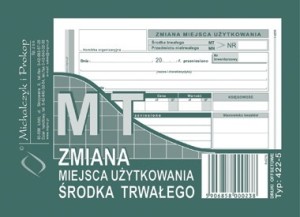 422-5 ZMIANA MIEJSCA UŻYTKOWANIA ŚRODKA TRWAŁEGO