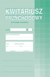 400-1 KWITARIUSZ PRZYCHODOWY ŚCISŁEGO ZARACHOWANIA