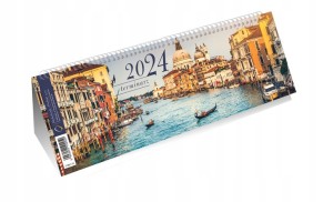 KALENDARZ TERMINARZ ZE SPIRALKĄ BIURKOWY 2024