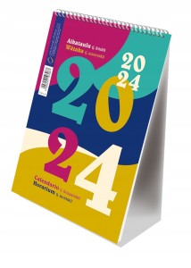 KALENDARZ TERMINARZ ZE SPIRALKĄ BIURKOWY 2024 A5