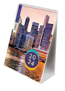 KALENDARZ TERMINARZ ZE SPIRALKĄ BIURKOWY 2024 A5