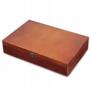 KUFEREK DREWNIANY NA 120 MONET MONETY 46x46mm