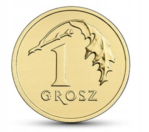 1 GROSZ 2019 STAN MENNICZY Z WORECZKA MENNICZEGO