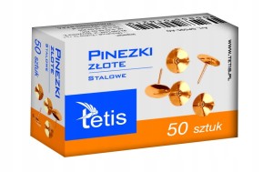 GP095-AO PINEZKI ZŁOTE 50 SZT. TETIS