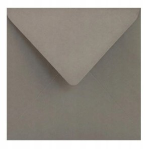 Koperta ozdobna kwadrat 15,5x15,5cm szara 10szt