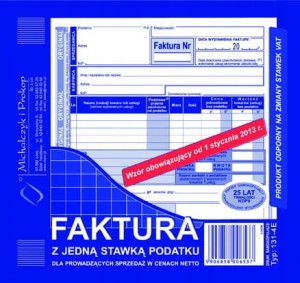131-4E 2/3 A5 80 kartek Faktura