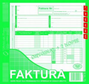 148-2E 81 kartek Faktura płatnik-odbiorca NOWOŚĆ