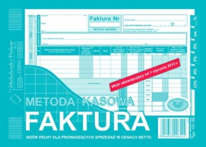 151-3E A5 80 kartek Faktura - metoda kasowa
