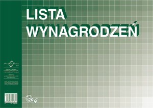 P-4 A3 bloczek 50 kartek Lista wynagrodzeń