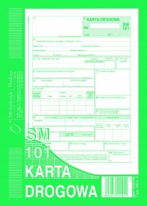 802-3 A5 80 kartek Karta drogowa samochód osobowy