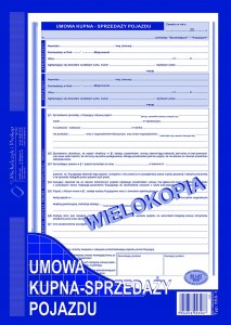 650-1 A4 40 kartek Umowa kupna-sprzedaży pojazdu
