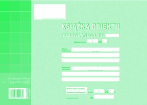 604-1 A4 38 kartek Książka obiektu budowlanego