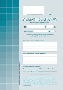 603-1 A4 10 kartek Dziennik budowy