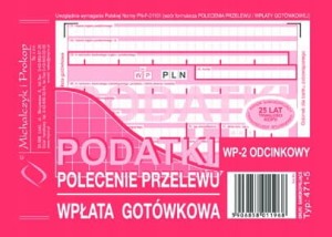 471-5 A6 80 kartek Polecenie przelewu PODATKI