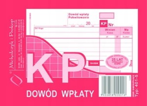 401-5 A6 80 kartek Kp- dowód wpłaty
