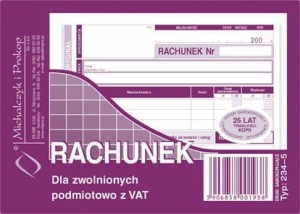 234-5 A6 80 kartek Rachunek