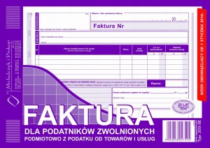 203-3E poziom A5 80 kartek Faktura dla podatników