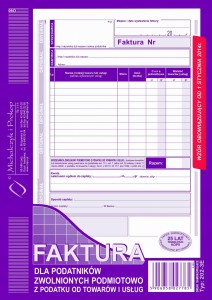 202-3E A5 80 kartek Faktura dla podatników