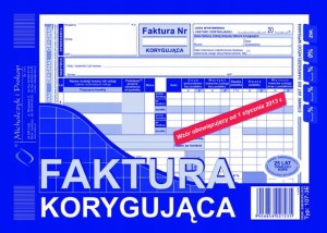 107-3E A5 80 kartek Faktura - korygująca