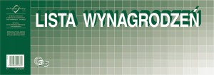 P-3 1/2A3 bloczek 50 kartek Lista wynagrodzeń