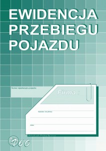 V60 A5 zeszyt Ewidencja przebiegu pojazdu (NOWA)