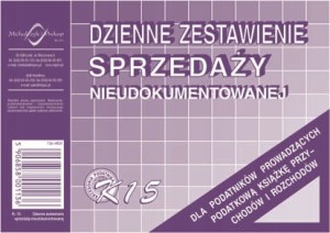 K-15 A6 Dzienne zestawienie sprzedaży nieudokument
