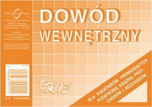 K-13 A6 bloczek 50 kartek Dowody wewnętrzne