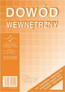 K-12 A5 bloczek 40 kartek Dowody wewnętrzne