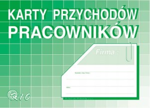 K-10 A5 album 32 str Karty przychodów pracowników