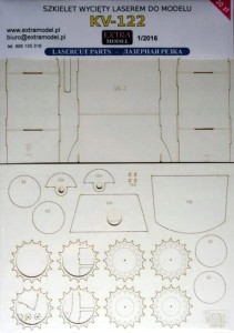 SZKIELET WYCIĘTY LASEREM KV-122_ 1:25 EXTRAMODEL