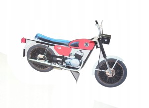 MODEL KARTONOWY MOTOCYKL WSK 125 EXTRA MODEL