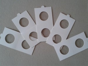 Holdery na monety samoprzylepne 39,5mm 25 szt - Hartberger