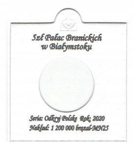 HOLDER+ OPIS DO MONETY 5ZŁ 2020 PAŁAC BRANICKICH