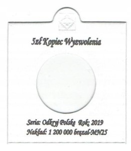 HOLDER+ OPIS DO MONETY 5ZŁ 2019 KOPIEC WYZWOLENIA