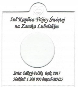 HOLDER+ OPIS DO MONETY 5ZŁ 2017 KAPLICA TRÓJCY