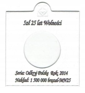 HOLDER+ OPIS DO MONETY 5ZŁ 2014 25 LAT WOLNOŚCI