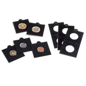 HOLDERY NA MONETY LEUCHTTURM 50 SZT 25MM CZARNE