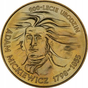 ADAM MICKIEWICZ 1998 2 ZŁ NG 2 ZŁOTE