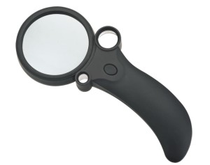 LUPA PODŚWIETLANA 90MM Z LAMPĄ UV #13