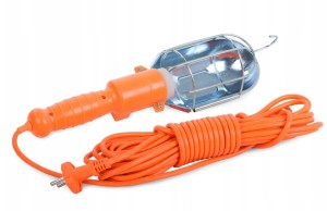 #595 LAMPA WARSZTATOWA Z HACZYKIEM 8m GARAŻOWA 60W