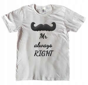KOSZULKA MĘSKA MR ALWAYS RIGHT ROZMIAR XL