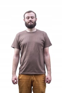 KOSZULKA MĘSKA BRĄZOWA T-SHIRT ROZMIAR S