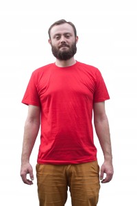 KOSZULKA MĘSKA T-SHIRT CZERWONA ROZMIAR XXXL